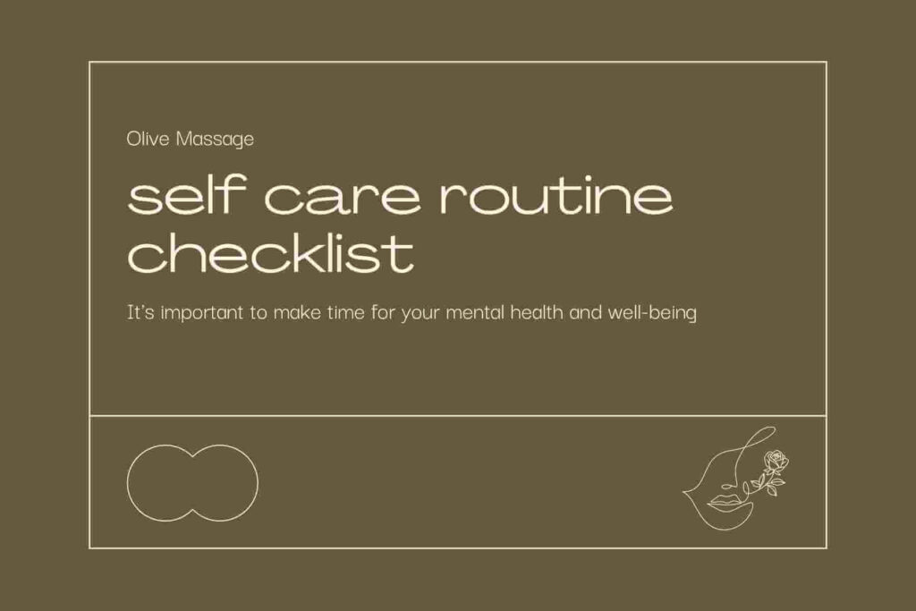 self care routine checklist