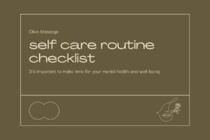 self care routine checklist